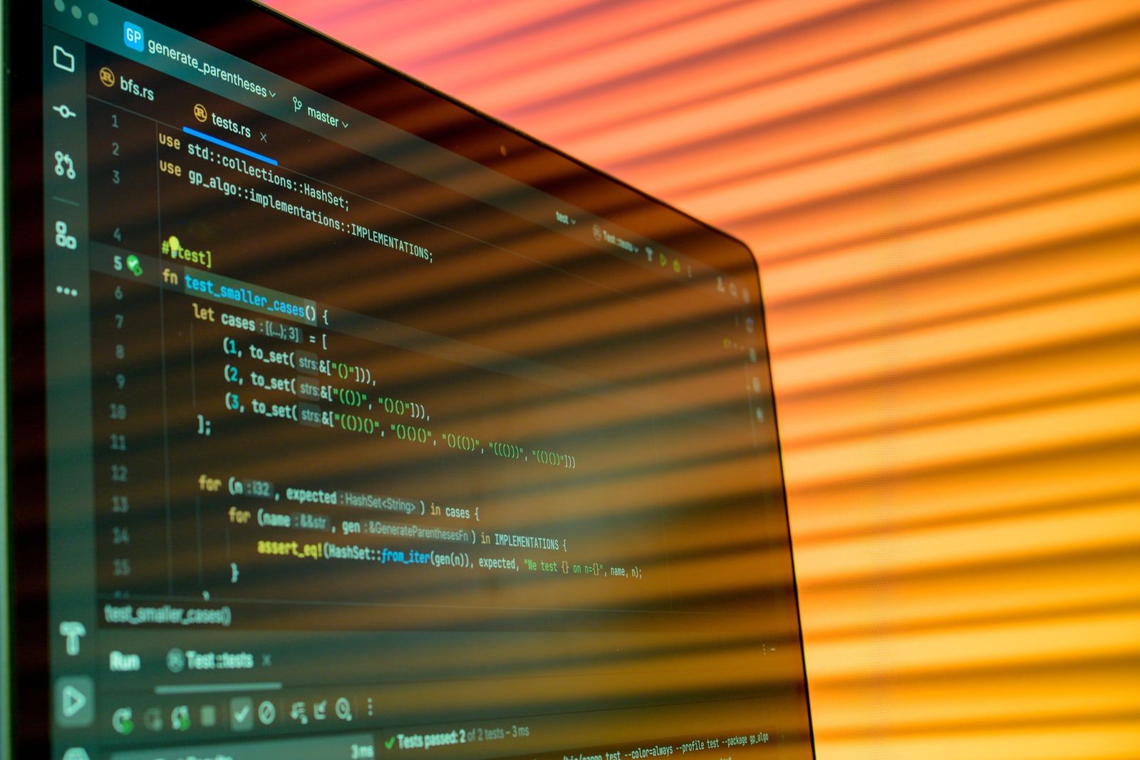 A computer screen showing source code in an editor