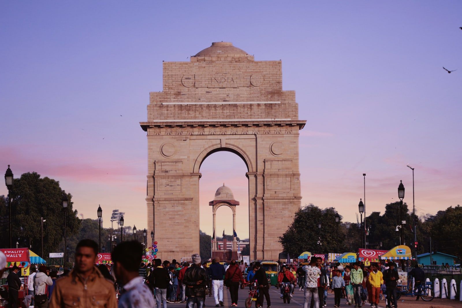 India Gate in New Delhi at dusk