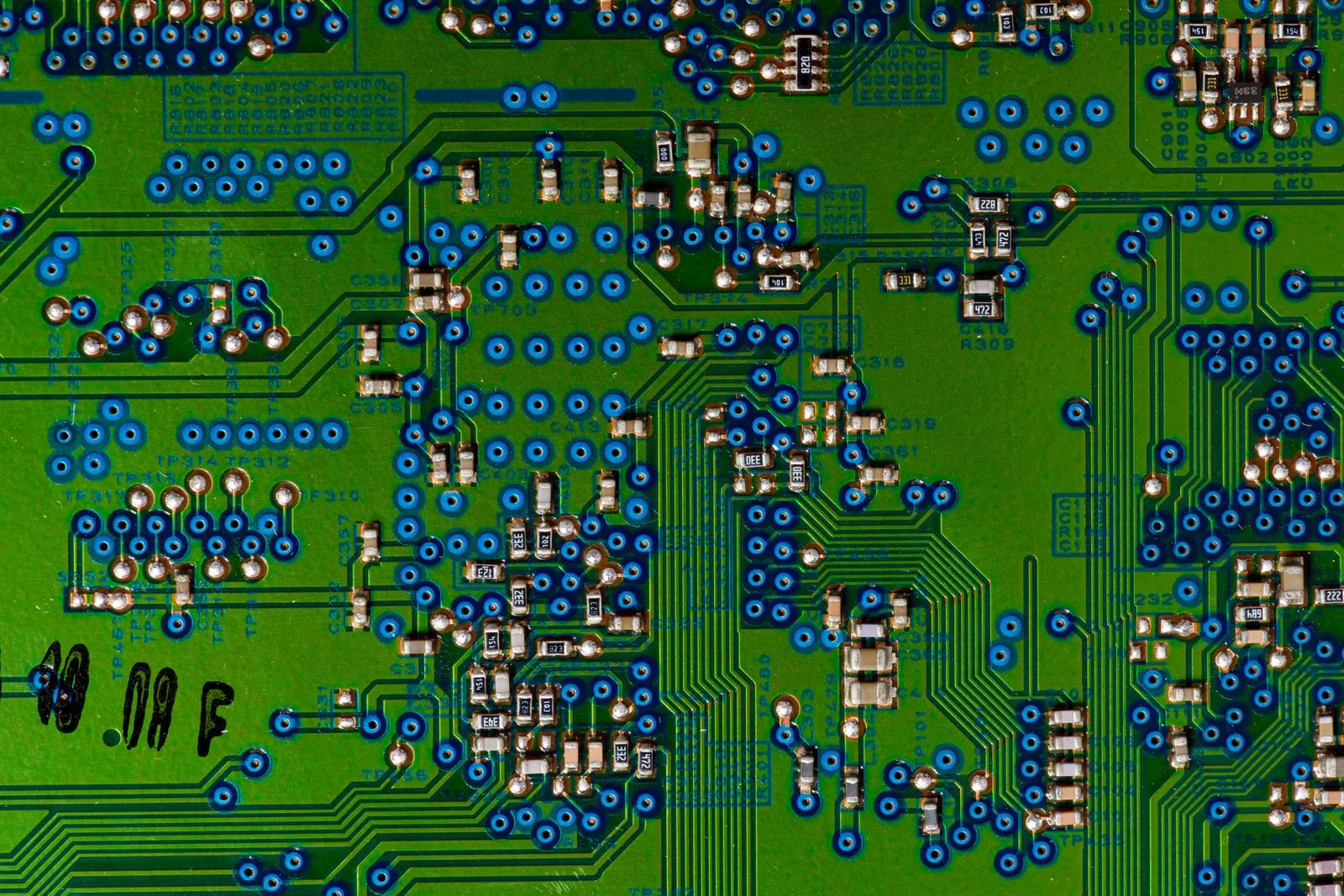 Circuit boards on an electronics production line