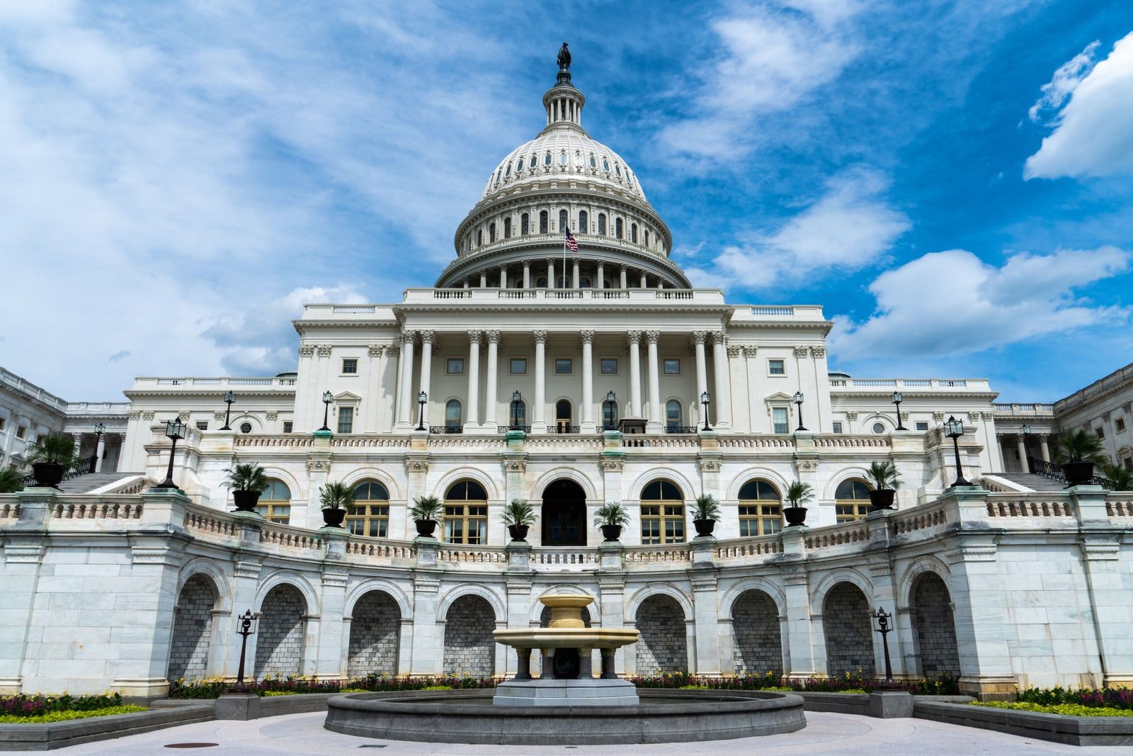 The United States Capitol building seen from outside