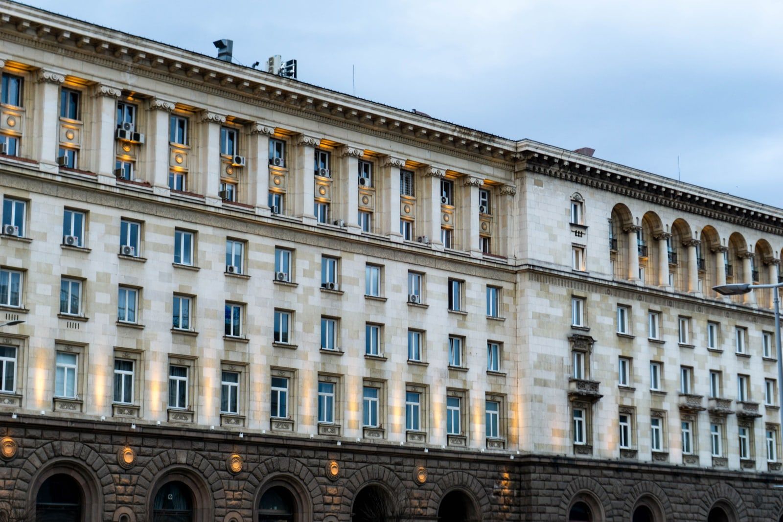 The exterior of a government office building