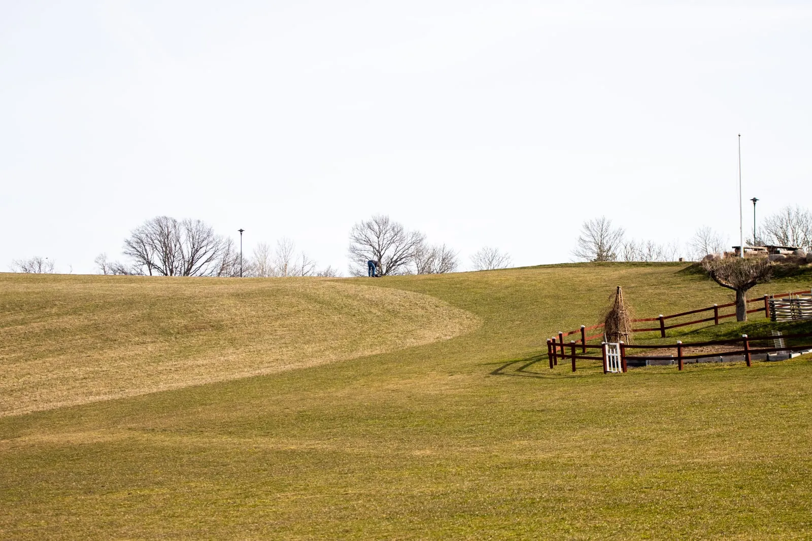 An empty site marked out for construction