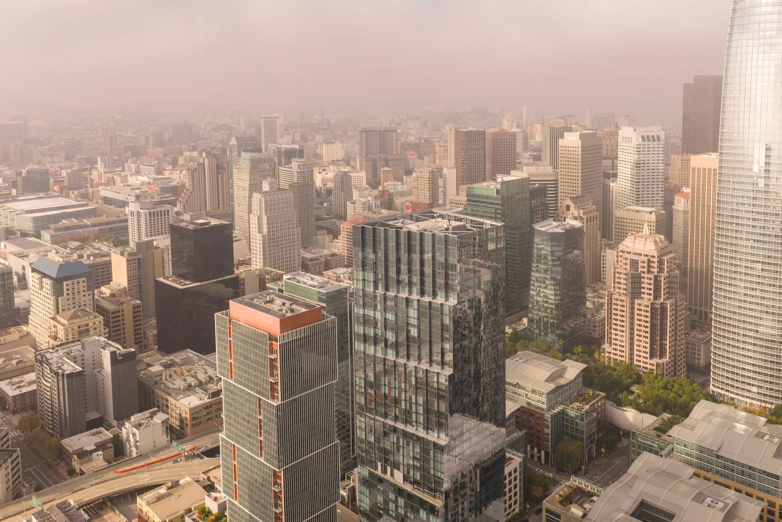 A street of tall buildings in San Francisco