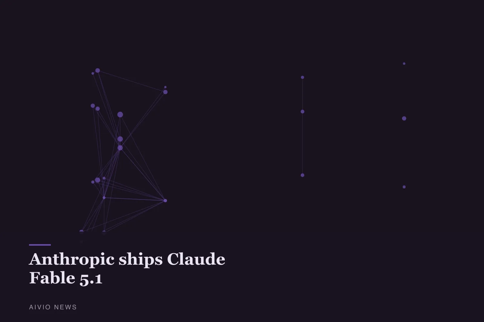 Gráfico abstracto de Aivio News que acompaña a la noticia sobre Anthropic lanza Claude Fable 5.1 y abarata un 75% las lecturas en caché.