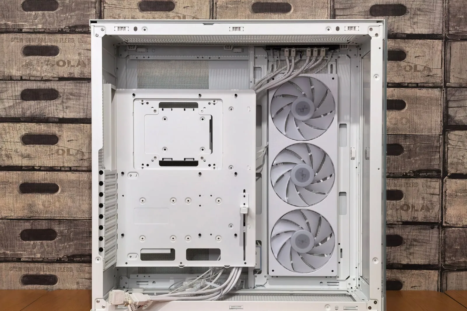 Cooling fans inside a computer case