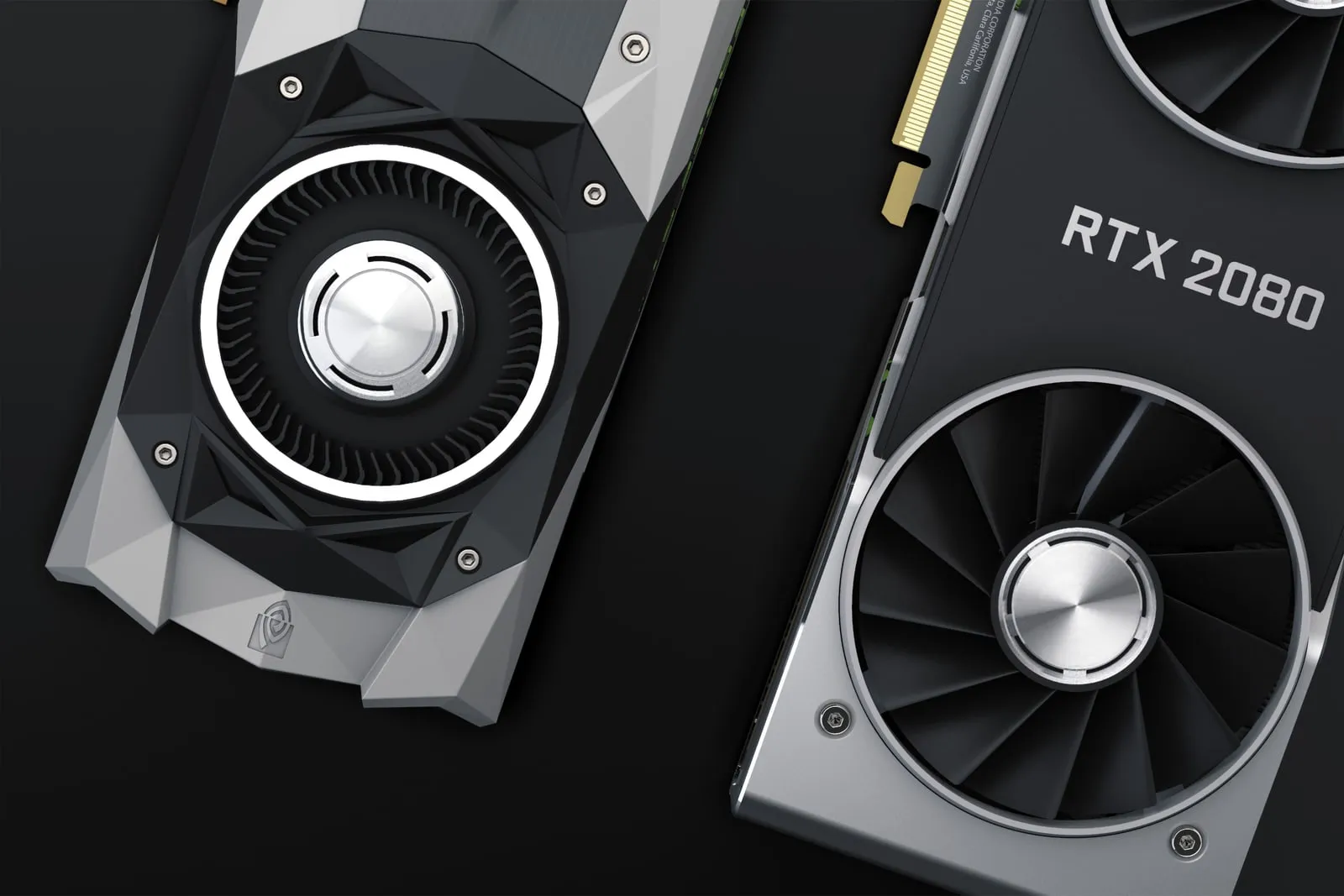 A graphics card lying on a workbench