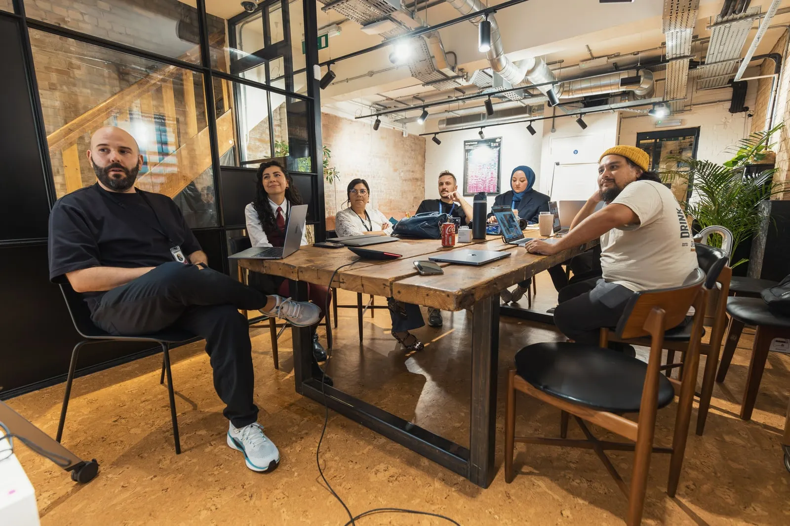 People talking around a conference table