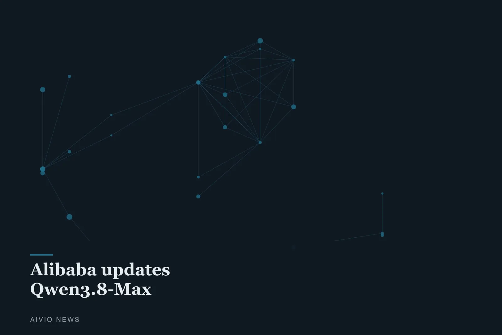 Gráfico abstracto de Aivio News que acompaña a la noticia sobre La instantánea Qwen3.8-Max-0902 de Alibaba se sitúa primera en CodeArena.