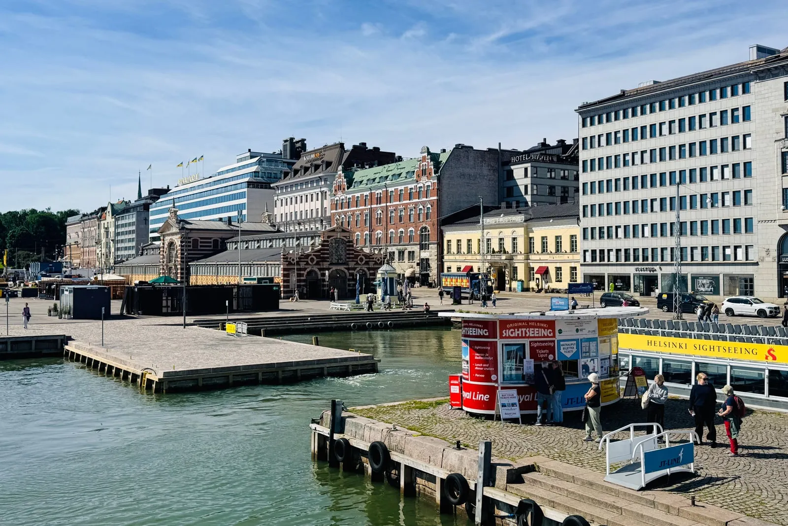 Waterfront buildings along Helsinki harbour