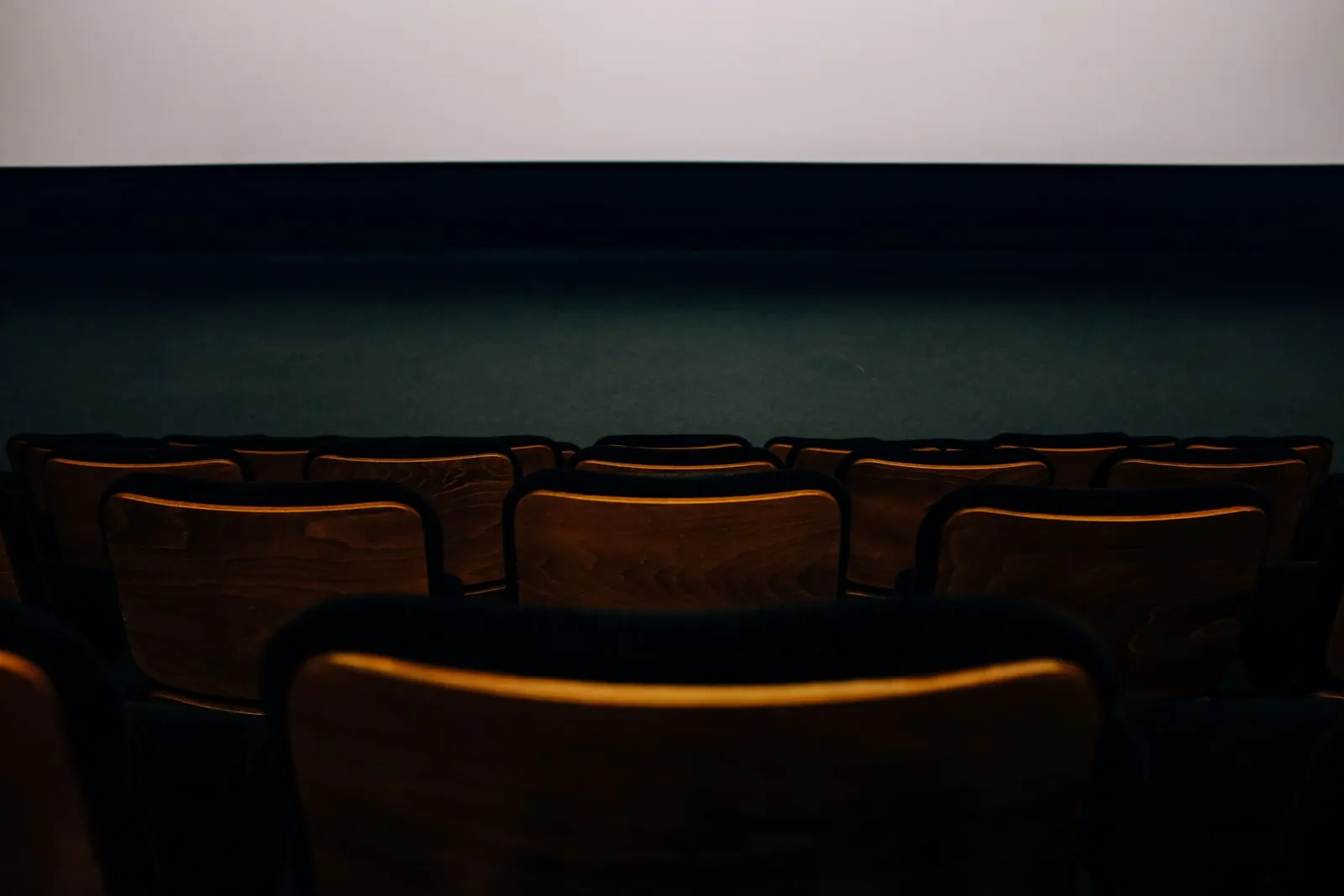 Empty seats in a cinema auditorium