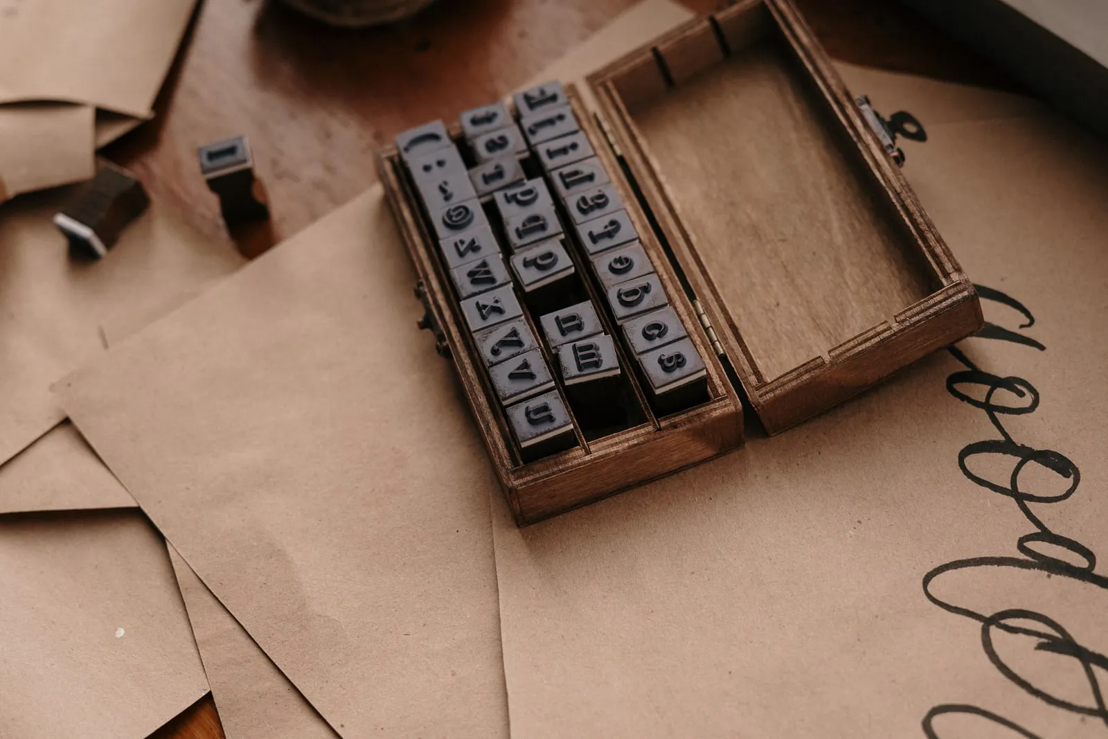 A rubber stamp lying on a desk