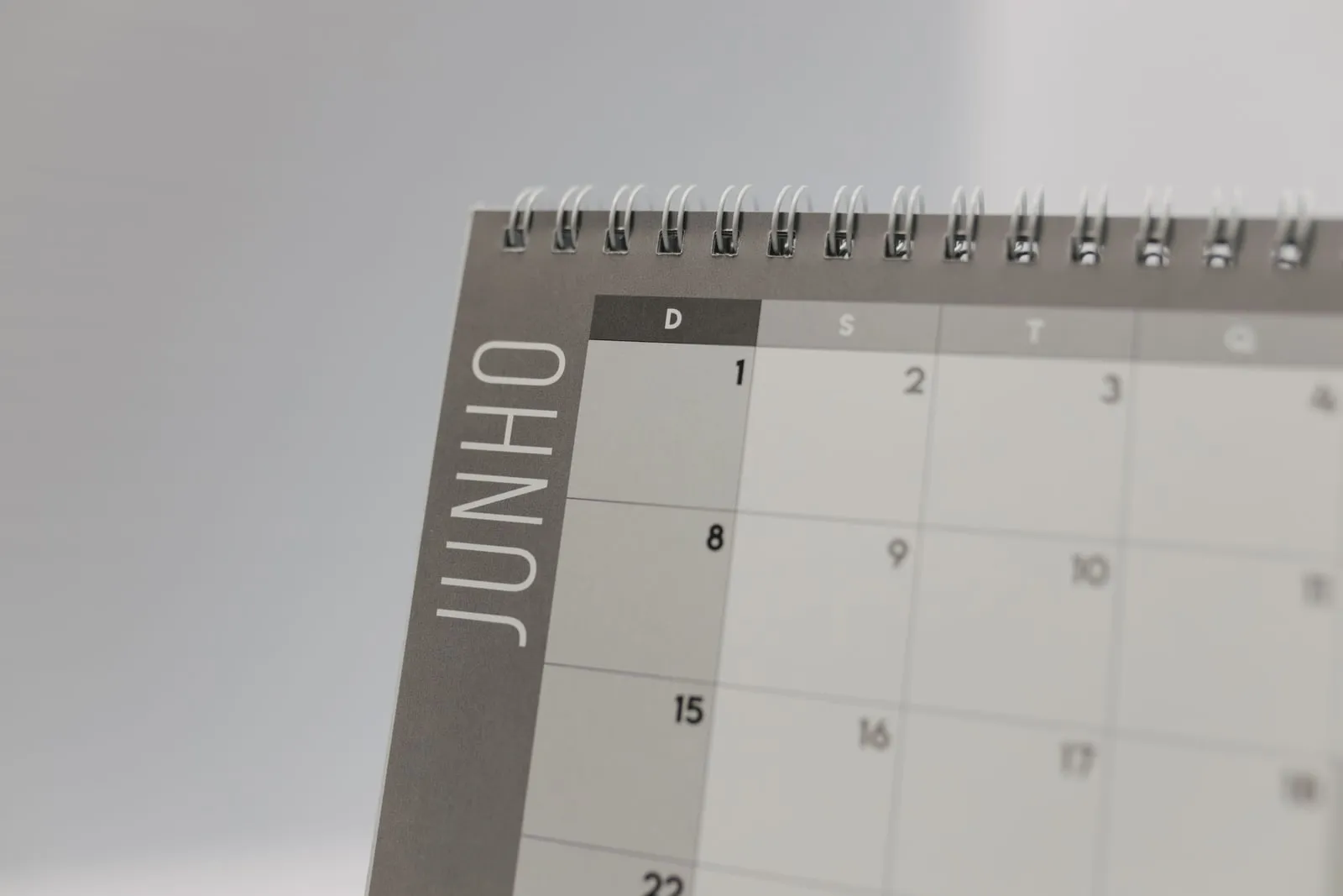 Close-up of wall calendar pages